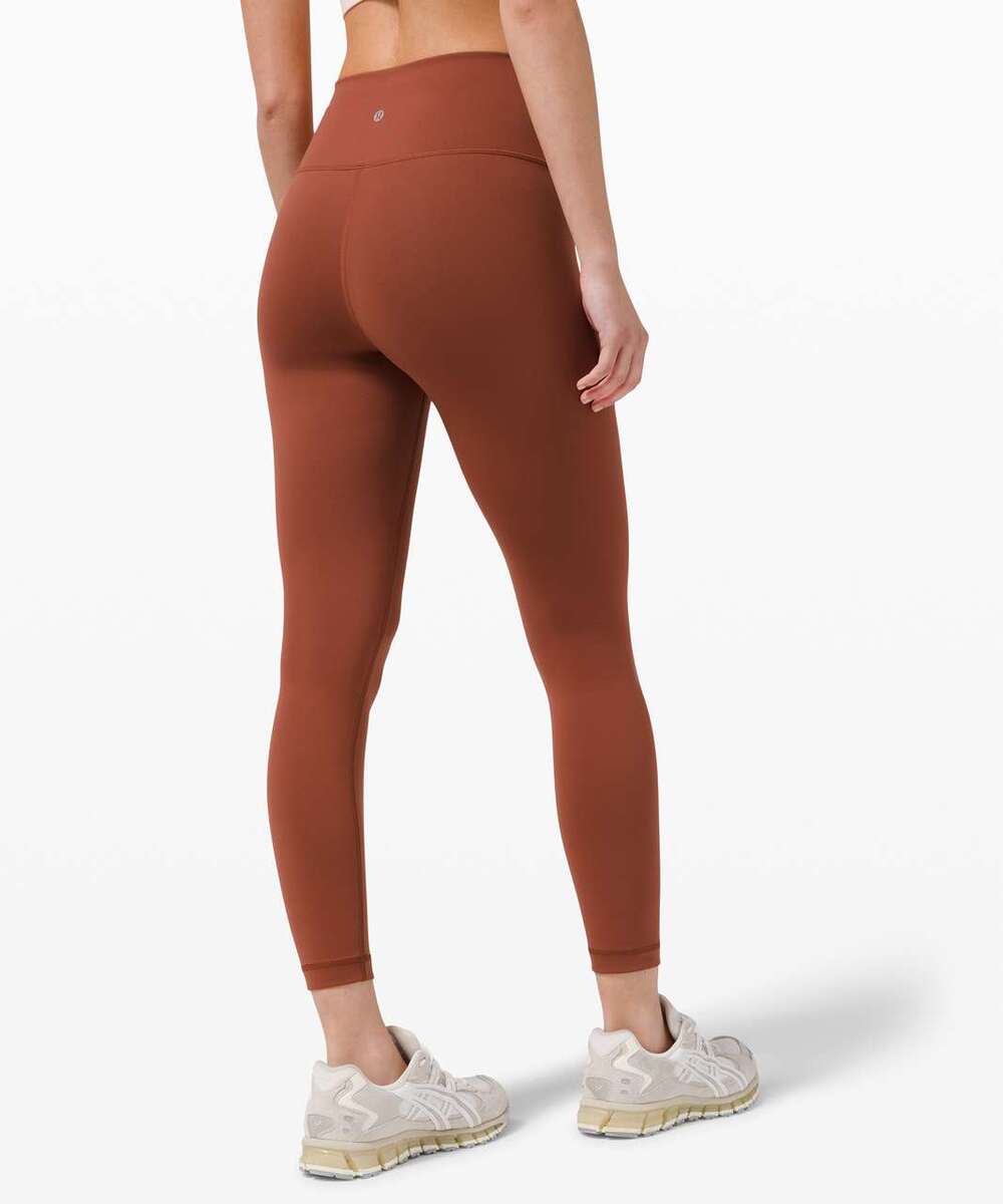 Lululemon Wunder Train High-Rise Tight 25" Size 0 EUC Dark Terracotta
